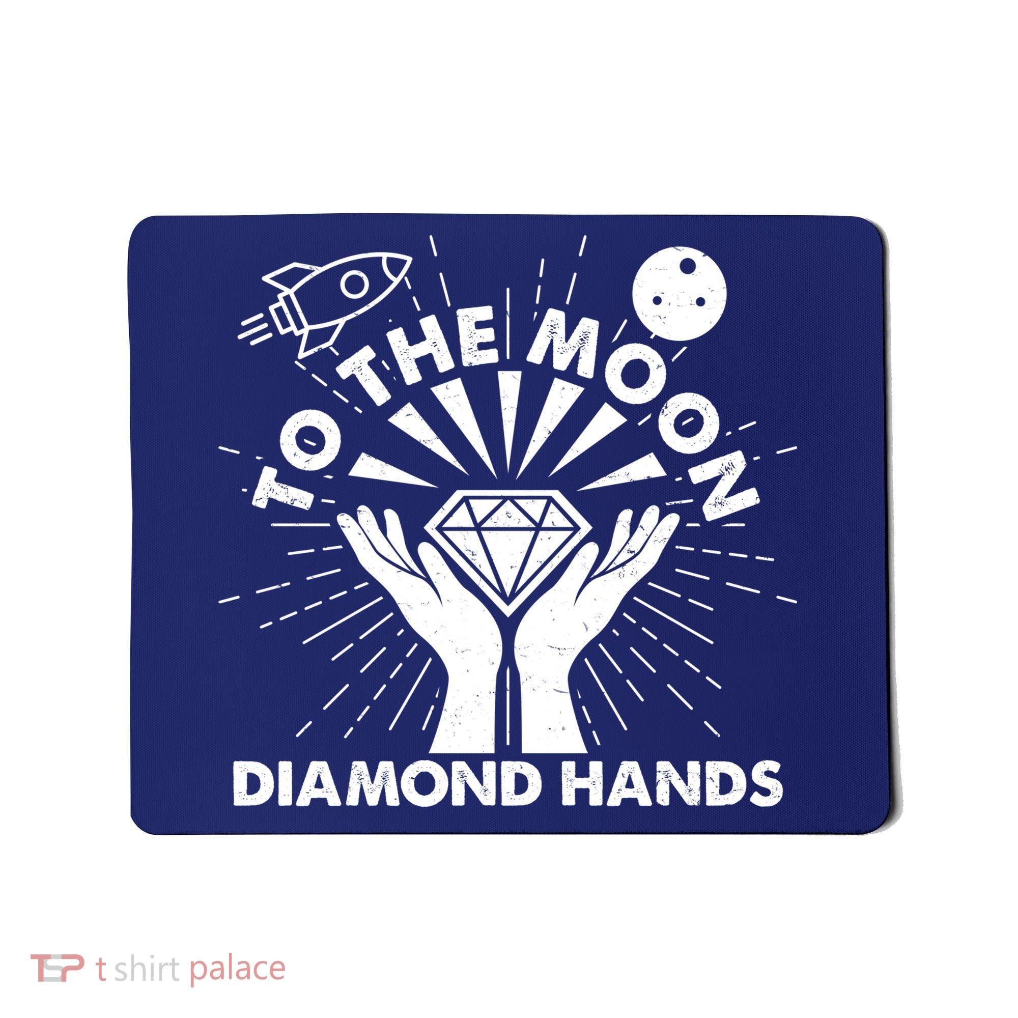To The Moon Diamond Hands Crypto Currency Mousepad