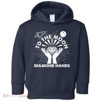 To The Moon Diamond Hands Crypto Currency Toddler Hoodie thumb 0