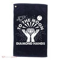 To The Moon Diamond Hands Crypto Currency Golf Towel thumb 0