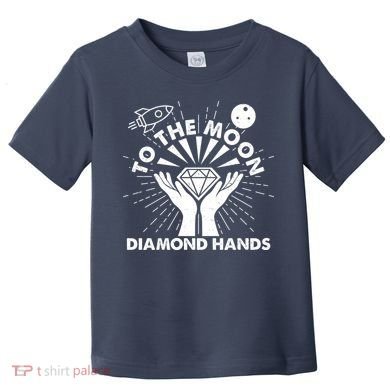 To The Moon Diamond Hands Crypto Currency Toddler T-Shirt