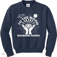 To The Moon Diamond Hands Crypto Currency Kids Sweatshirt thumb 0