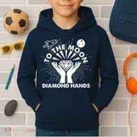 To The Moon Diamond Hands Crypto Currency Kids Hoodie thumb 2