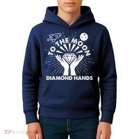 To The Moon Diamond Hands Crypto Currency Kids Hoodie thumb 4