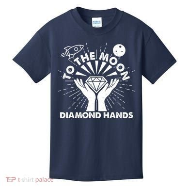 To The Moon Diamond Hands Crypto Currency Kids T-Shirt