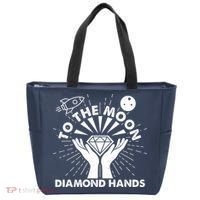 To The Moon Diamond Hands Crypto Currency Tote Bag thumb 0