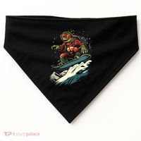Turtle On A Snowboard Snowboarding USA-Made Doggie Bandana thumb 0