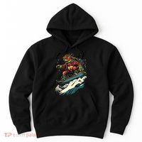 Turtle On A Snowboard Snowboarding Hoodie thumb 0