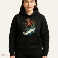Turtle On A Snowboard Snowboarding Hoodie thumb 5