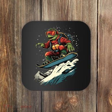 Turtle On A Snowboard Snowboarding Coaster