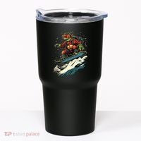 Turtle On A Snowboard Snowboarding Tumbler thumb 0
