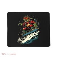 Turtle On A Snowboard Snowboarding Mousepad thumb 0