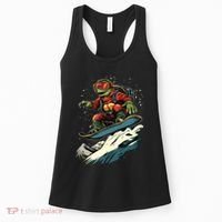 Turtle On A Snowboard Snowboarding Women's Tank Top thumb 0