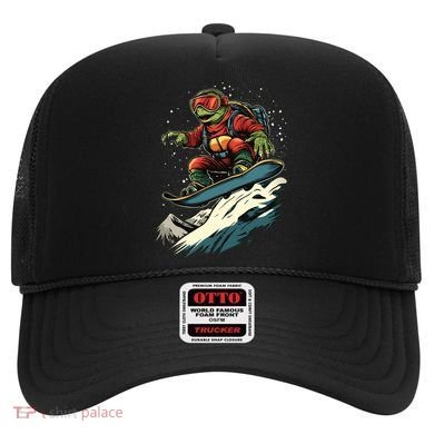 Turtle On A Snowboard Snowboarding Hat
