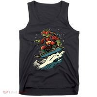 Turtle On A Snowboard Snowboarding Tank Top thumb 0