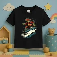 Turtle On A Snowboard Snowboarding Toddler T-Shirt thumb 3