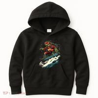 Turtle On A Snowboard Snowboarding Kids Hoodie thumb 0