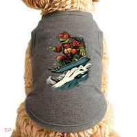 Turtle On A Snowboard Snowboarding Doggie Tank thumb 0