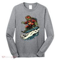 Turtle On A Snowboard Snowboarding Long Sleeve Shirt thumb 0
