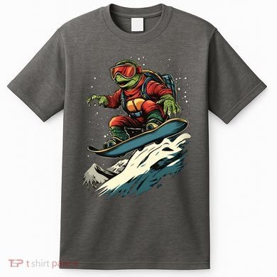 Turtle On A Snowboard Snowboarding T-Shirt