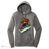 Turtle On A Snowboard Snowboarding Women's Hoodie thumb 0