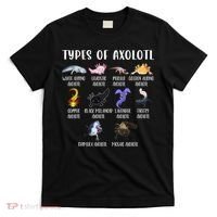 Types of Axolotl Shirt Cute Different Species of Axolotls  T-Shirt thumb 0