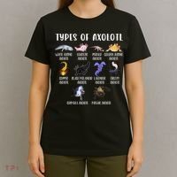 Types of Axolotl Shirt Cute Different Species of Axolotls  T-Shirt thumb 4
