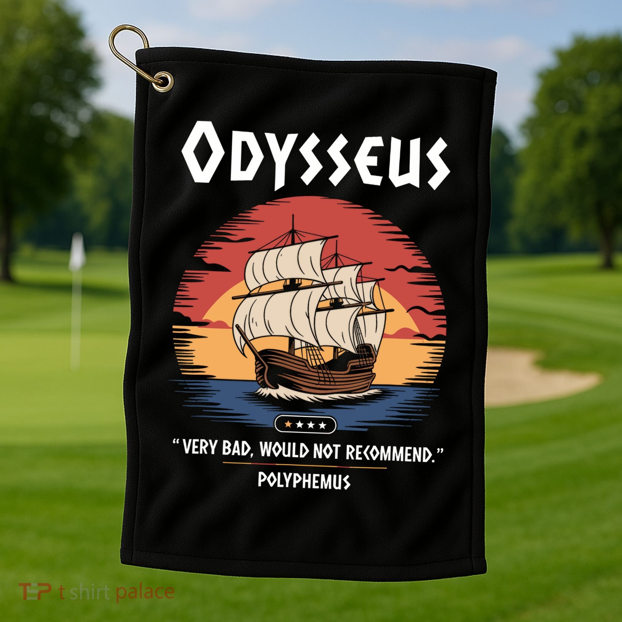 The Odysseus - Ancient Greek Mythology Meme - Odyssey  Golf Towel