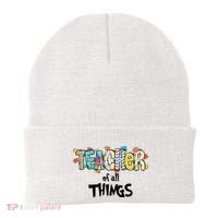 Teacher Of All Things Read Across America Reading Day Teacher Life Beanie thumb 0
