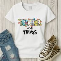 Teacher Of All Things Read Across America Reading Day Teacher Life Women's T-Shirt thumb 3