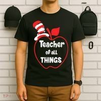 Teacher Of All Things Hat Teacher Life Reading Day Lover Read Across America T-Shirt thumb 6