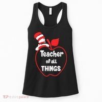 Teacher Of All Things Hat Teacher Life Reading Day Lover Read Across America Women's Tank Top thumb 0