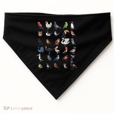 Types Of Birds Educational USA-Made Doggie Bandana