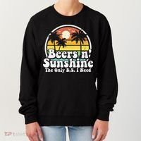 The Only BS I Need Is Beers and Sunshine Retro Beach Gift Women's Sweatshirt thumb 0