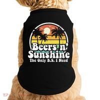 The Only BS I Need Is Beers and Sunshine Retro Beach Gift Doggie Tank thumb 0