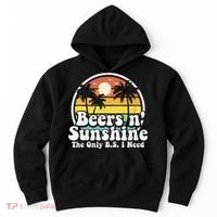 The Only BS I Need Is Beers and Sunshine Retro Beach Gift Hoodie thumb 0