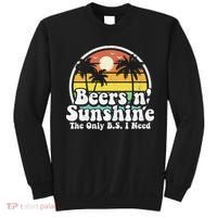 The Only BS I Need Is Beers and Sunshine Retro Beach Gift Sweatshirt thumb 0