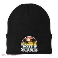 The Only BS I Need Is Beers and Sunshine Retro Beach Gift Beanie thumb 0