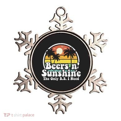 The Only BS I Need Is Beers and Sunshine Retro Beach Gift Ornament