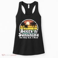 The Only BS I Need Is Beers and Sunshine Retro Beach Gift Women's Tank Top thumb 0