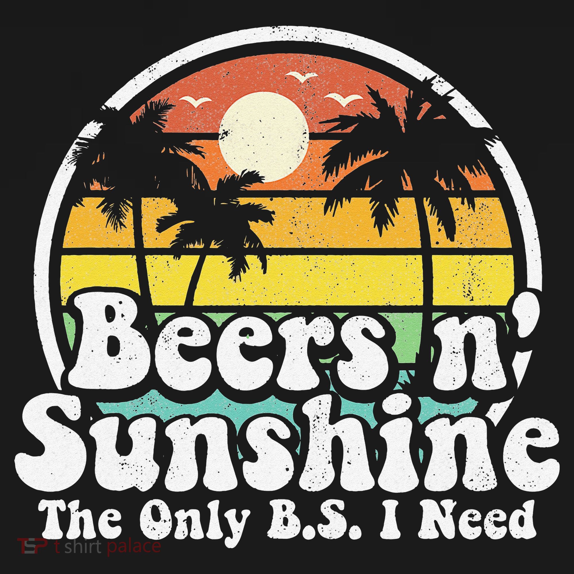 The Only BS I Need Is Beers and Sunshine Retro Beach Gift Women's Tank Top
