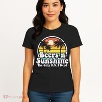 The Only BS I Need Is Beers and Sunshine Retro Beach Gift Women's T-Shirt thumb 4