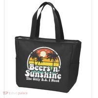 The Only BS I Need Is Beers and Sunshine Retro Beach Gift Tote Bag thumb 3