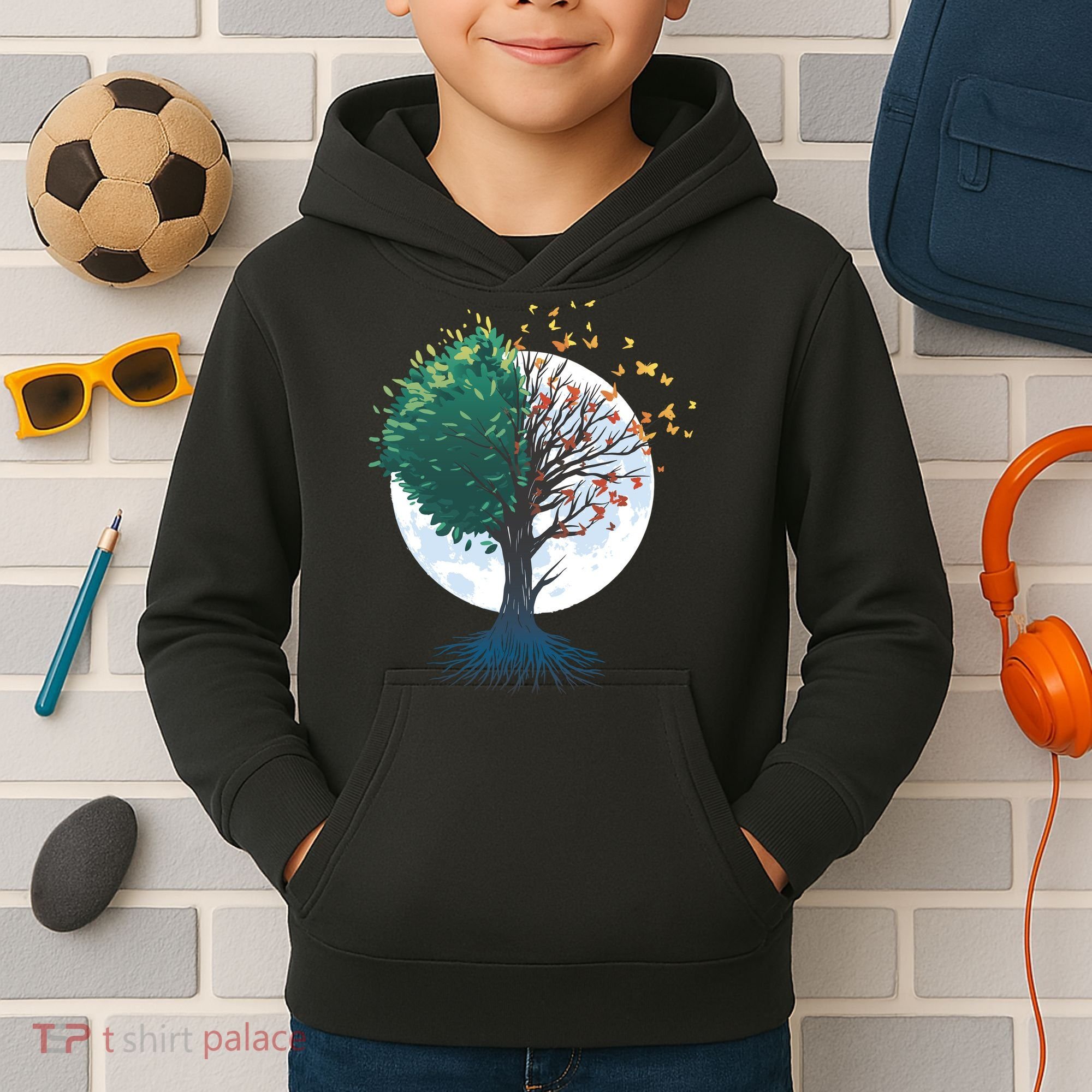 Tree Of Butterflies Kids Hoodie