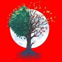 Tree Of Butterflies Santa Hat thumb 1