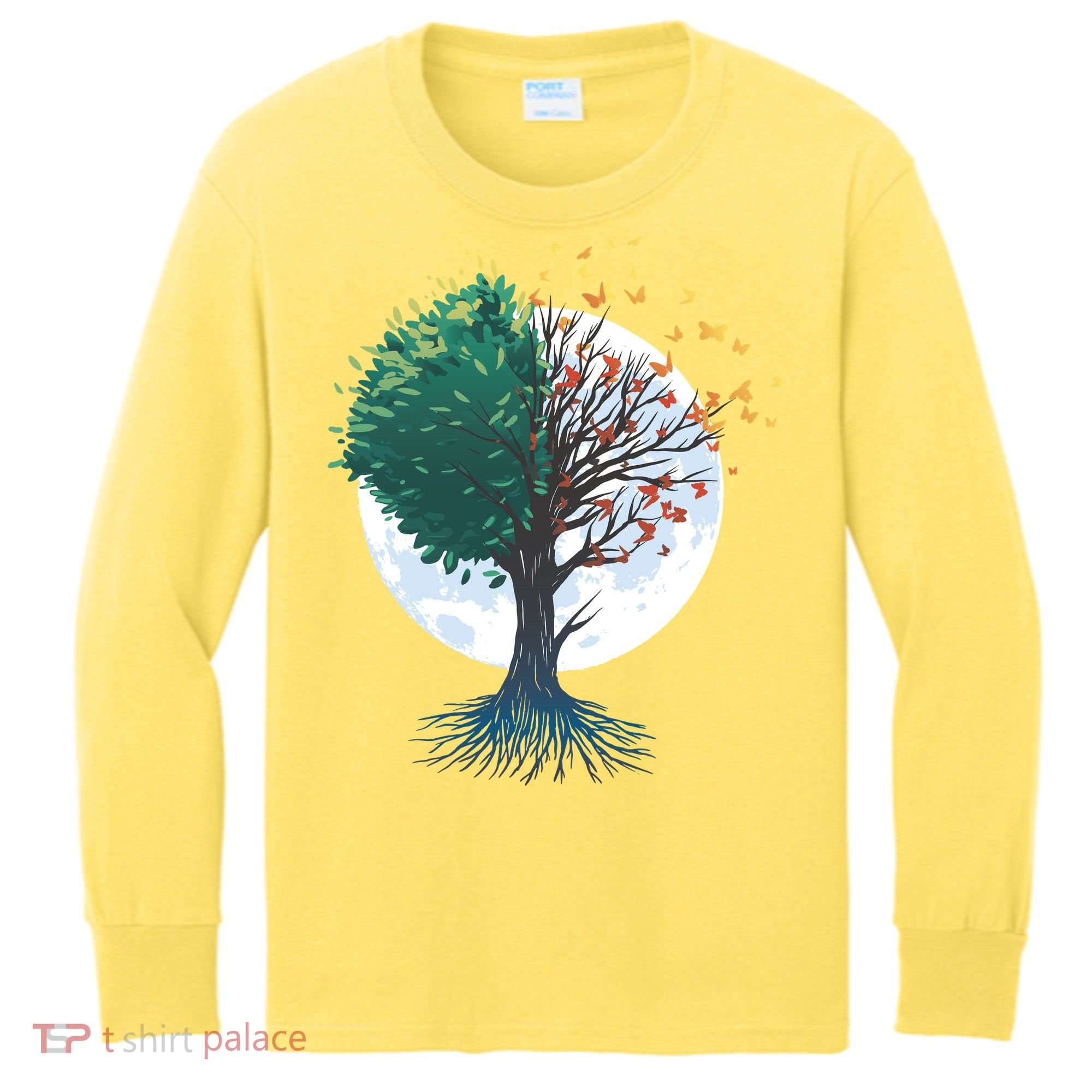 Tree Of Butterflies Kids Long Sleeve Shirt