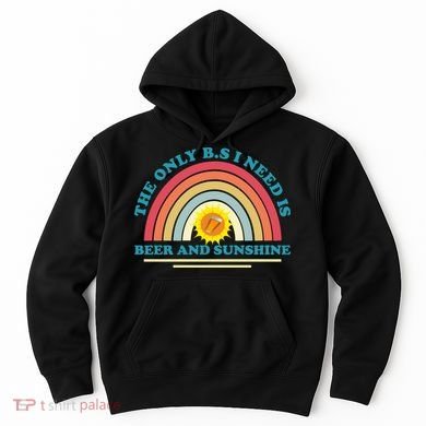 The Only BS I Need Is Beer And Sunshine Boho Rainbow Hoodie