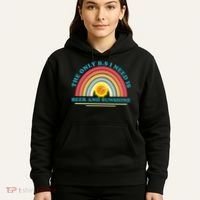 The Only BS I Need Is Beer And Sunshine Boho Rainbow Hoodie thumb 5