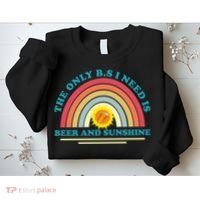 The Only BS I Need Is Beer And Sunshine Boho Rainbow Sweatshirt thumb 2