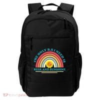 The Only BS I Need Is Beer And Sunshine Boho Rainbow Backpack thumb 0