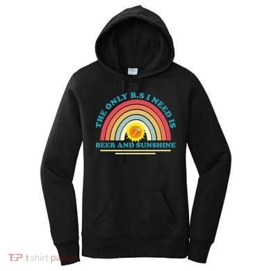 The Only BS I Need Is Beer And Sunshine Boho Rainbow Women's Hoodie